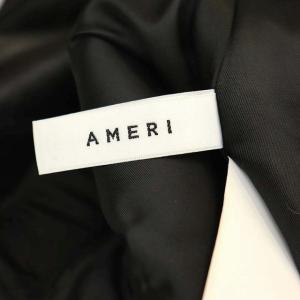Ameri VINTAGE 21AW DEEP SLIT FAKE LEATHER SKIRT タイトスカート ロング スリット レザー M 黒 ブラック