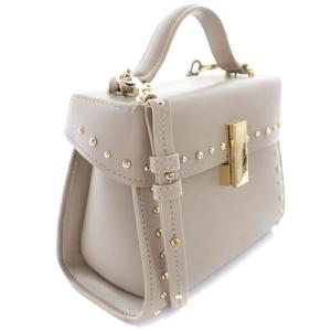 CELFORD 21AW スタッズポシェット ショルダーバッグ ハンドバッグ 2way レザー べージュ