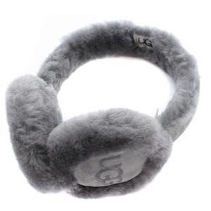 UGG australia 耳当て イヤーマフ ロゴ 羊革 グレー