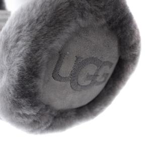 UGG australia 耳当て イヤーマフ ロゴ 羊革 グレー