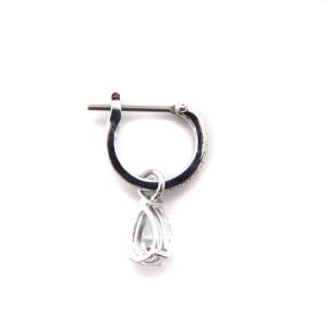 SWAROVSKI ピアス しずく ストーン シルバー色
