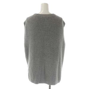 23区 vingt-trois 22AW コットンカシミヤ ニット ベスト プルオーバー サイドボタン 38 グレー