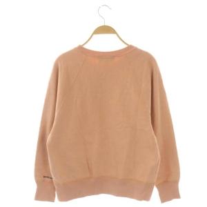 AMERICANA 袖口刺繍 プルオーバー スウェット 長袖 M ピンクベージュ
