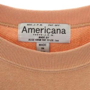 AMERICANA 袖口刺繍 プルオーバー スウェット 長袖 M ピンクベージュ