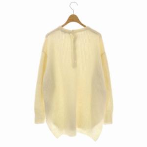 23区 vingt-trois カシミヤブレンドワッフルニット セーター 長袖 プルオーバー 38 オフホワイト