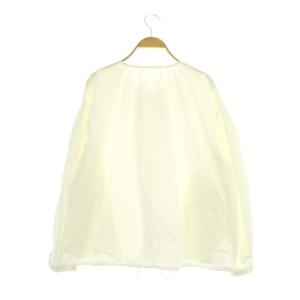 23区 スロー SLOW Light Nylon ノーカラーブルゾン ジップアップ 薄手 40 白 ホワイト