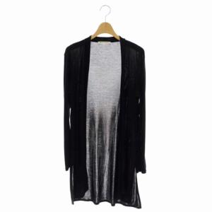 23区 vingt-trois マルチファンクショナル ロングカーディガン 長袖 38 黒 ブラック