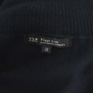 23区 vingt-trois CASHMERE SILK カシミヤシルク ハイネックニット セーター プルオーバー 長袖 38 紺