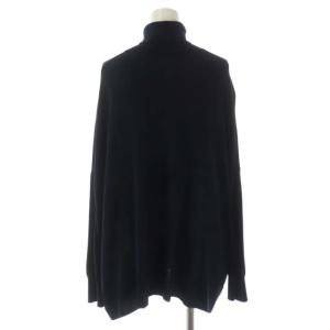 23区 vingt-trois ウールシルク ビッグシルエットニット セーター プルオーバー タートルネック 長袖 薄手 38 紺