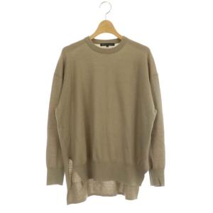 vingt-trois 22AW クルーネックニット セーター 長袖 プルオーバー ウール カシミヤ混 38 グレージュ
