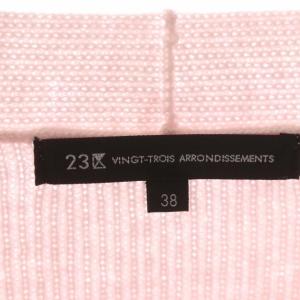 23区 vingt-trois Vネックニット セーター プルオーバー 長袖 ウール 38 ライトピンク