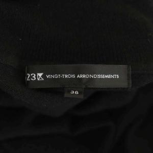 23区 vingt-trois 22AW タートルネックニット セーター 長袖 プルオーバー ウールカシミヤ 38 黒 ブラック