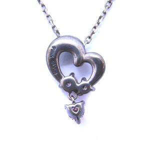 4℃ ネックレス オープンハート ストーン SILVER シルバー