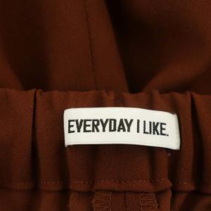 EVERYDAY I LIKE 21SS イージーフレアパンツ センタープレス ギャザー 38 テラコッタ