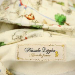 franche lippée オリプリパーカーワンピース フレア ひざ丈 長袖 総柄 M アイボリー マルチカラー