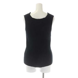 Shinzone ザシンゾーン コットンニット タンクトップ ベスト プルオーバー F 黒 ブラック