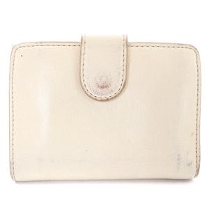 CELINE 三つ折り財布 馬車 レザー べージュ ロゴ べージュ