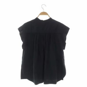 Spick&Span 22SS ギャザーフレンチスリーブブラウス 比翼仕立て F チャコールグレー