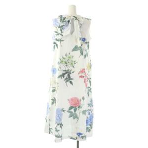Diagram GRACE CONTINENTAL ボタニカルプリント ワンピース ノースリーブ ロング 36 白 マルチカラー ホワイト