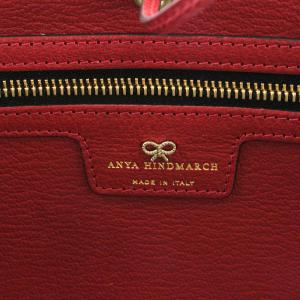 ANYA HINDMARCH EBURY MAXI FEATHERWEIGHT MEN AT WORK トートバッグ レザー 赤