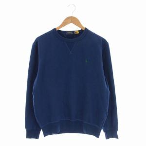 裏起毛プルオーバー トレーナー スウェット 長袖 S 紺 ネイビー