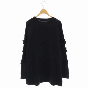 ENFOLD 23SS SCREW-SLEEVE PULLOVER カットソー フリル 38 黒