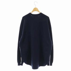 nagonstans 23SS round-hem pullover プルオーバー ニット カットソー 長袖 M 紺 ネイビー