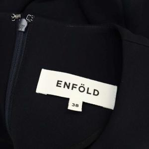 ENFOLD 23SS CURVE DRESS 38 ダークネイビー