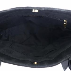 TOCCA トートバッグ ハンドバッグ キャンバス リボン ベージュ 黒 ブラック