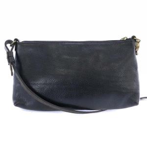 IL BISONTE ショルダーバッグ レザー 黒 ブラック