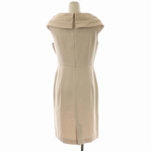 Diagram GRACE CONTINENTAL タックリボンタイト ノースリーブ ワンピース ミモレ丈 ロング 38 ピンクベージュ