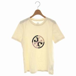 カットソー Tシャツ 半袖 ロゴプリント クルーネック 1 アイボリー