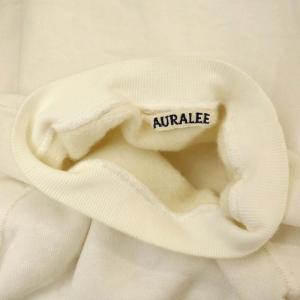 AURALEE BACK WOOL SWEAT スウェット カットソー トレーナー 長袖 プルオーバー クルーネック 裏起毛 1 白 ホワイト