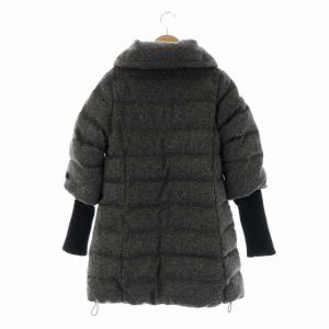 TATRAS ダウンコート アウター ミドル丈 総裏地 ジップアップ ウール 01 グレー 黒 ブラック