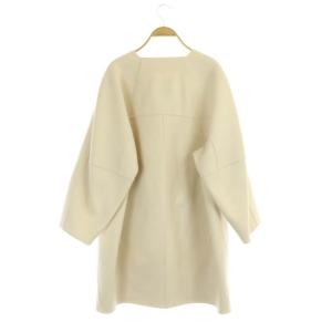 Drawer 21AW ウールビーバーケヌキスリットノーカラーコート カラーレス 34 ライトベージュ