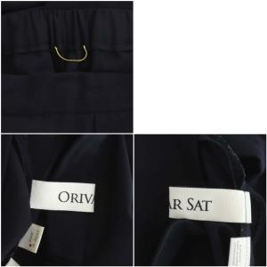 Deuxieme Classe オリバーサット ORIVAR SAT テーパードパンツ タック センタープレス 36 紺 ネイビー