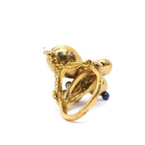 SWAROVSKI リング 指輪 カラーストーン 10号 ゴールド色