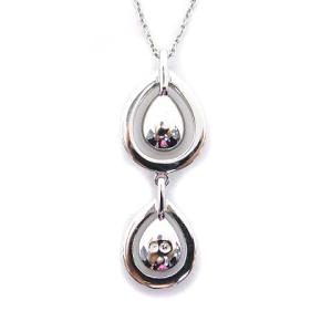 SWAROVSKI ネックレス カラーストーン シルバー色