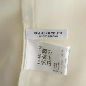 BEAUTY&YOUTH UNITED ARROWS ジョーゼット フロントタック バンドカラーシャツ ブラウス 長袖 オフホワイト