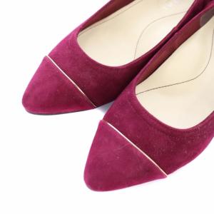 REGAL パンプス ローヒール ポインテッドトゥ スエード 24.5cm ボルドー F53K