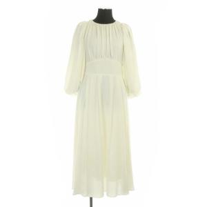 CELFORD 21AW  ニットベスト付きワンピース ロング 七分袖 36 アイボリー