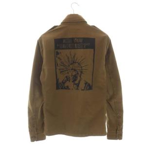 HYSTERIC GLAMOUR ×アンディウォーホル M-65 フィールドジャケット ミリタリージャケット バックプリント ワッペン M 茶 ブラウン