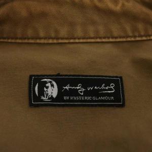HYSTERIC GLAMOUR ×アンディウォーホル M-65 フィールドジャケット ミリタリージャケット バックプリント ワッペン M 茶 ブラウン