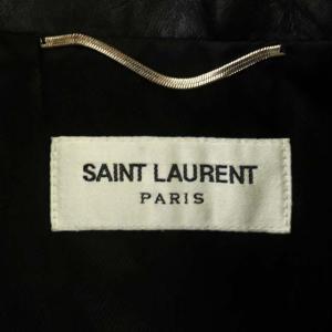 SAINT LAURENT PARIS 13AW クラシックモーターサイクル カウレザー ライダースジャケット ダブル 総裏地 ブラック