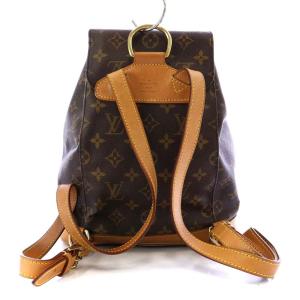 LOUIS VUITTON M51136 モノグラム モンスリ MM リュックサック 巾着 茶