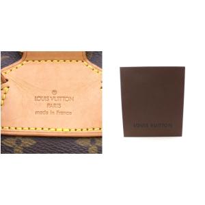 LOUIS VUITTON M51136 モノグラム モンスリ MM リュックサック 巾着 茶