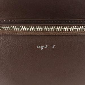 agnes b. リュックサック レザー ブラウン