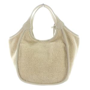 marco masi ハンドバッグ フェイクムートン エコファー ベージュ