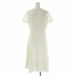 Diagram GRACE CONTINENTAL メッシュレースワンピース クルーネック 半袖 ロング 36 白 ホワイト