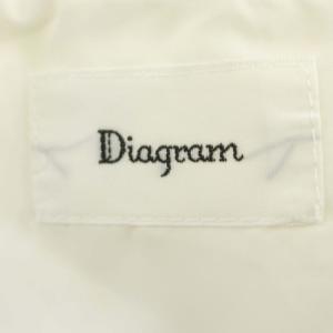 Diagram GRACE CONTINENTAL メッシュレースワンピース クルーネック 半袖 ロング 36 白 ホワイト